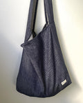 ORGANIC COTTON DENIM MARCHE BAG / NAVY