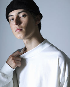 ORGANIC COTTON VERY SOFT ROLL BEANIE / BLACK