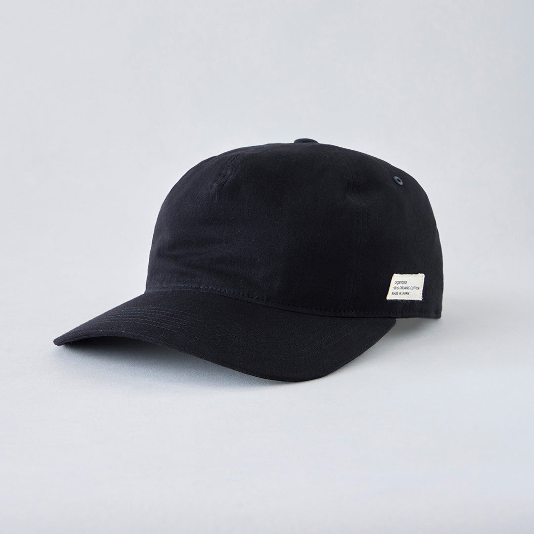 ORGANIC COTTON TWILL 5-PANEL CAP BLACK