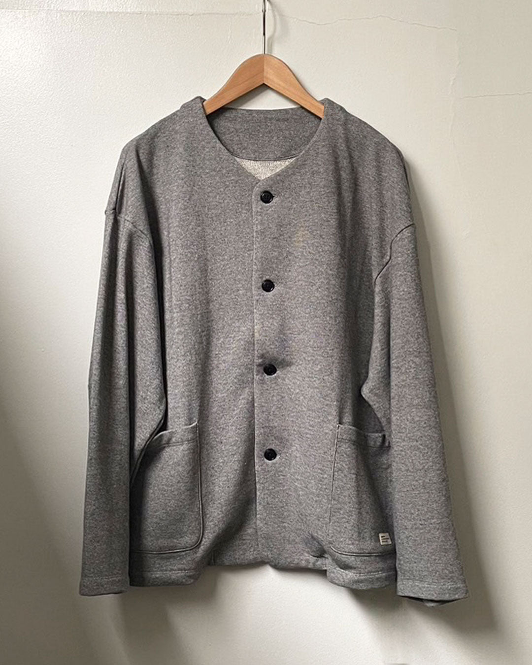 ORGANIC COTTON CHILL SWEAT CARDIGAN H.CHARCOAL