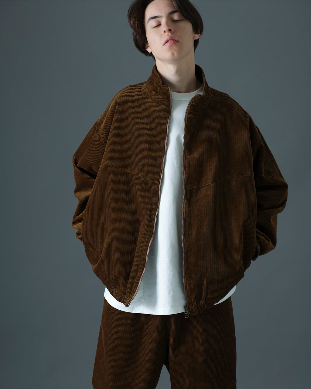 ORGANIC COTTON CORDUROY TRACK JACKET