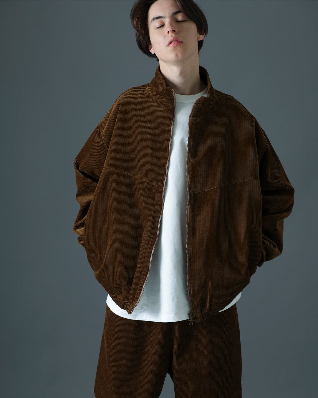 ORGANIC COTTON CORDUROY TRACK JACKET