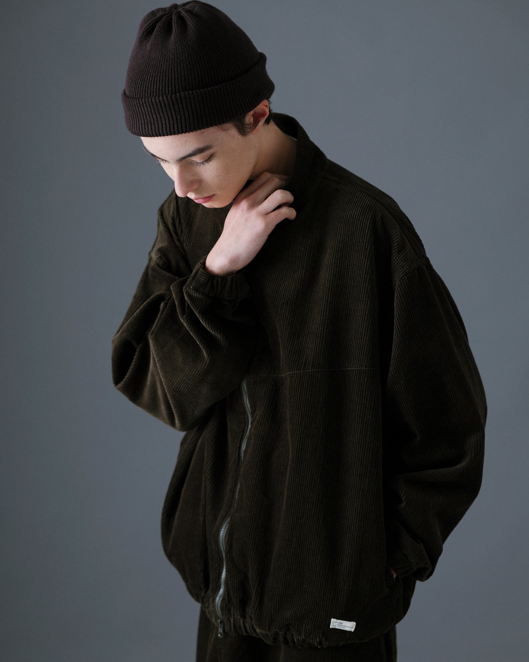 ORGANIC COTTON CORDUROY TRACK JACKET
