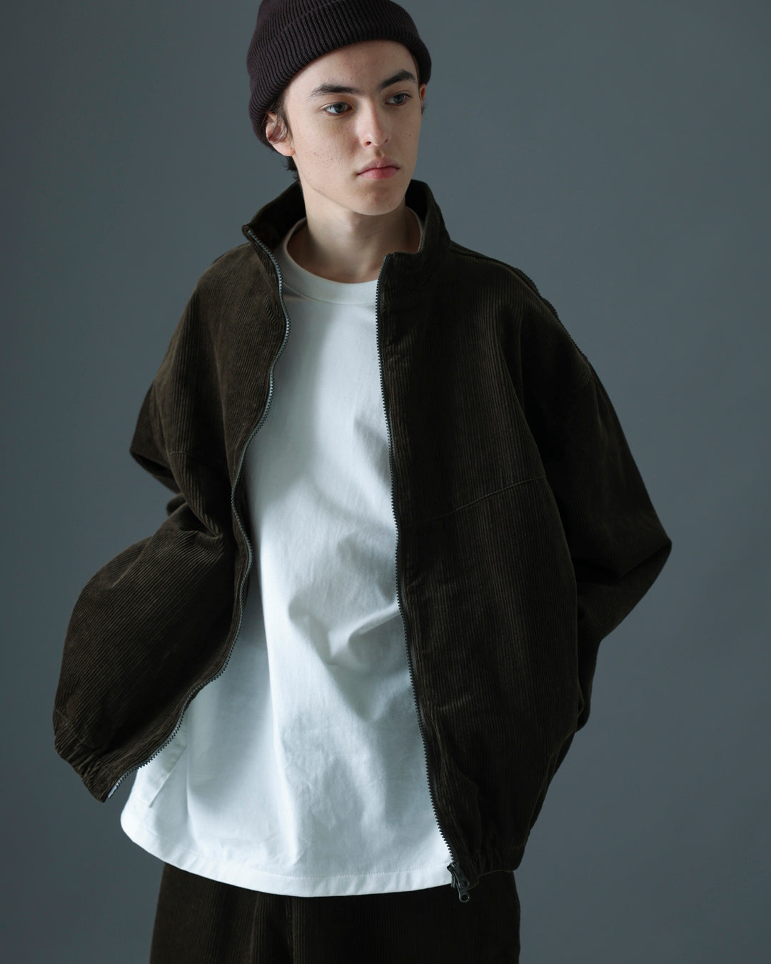 ORGANIC COTTON CORDUROY TRACK JACKET