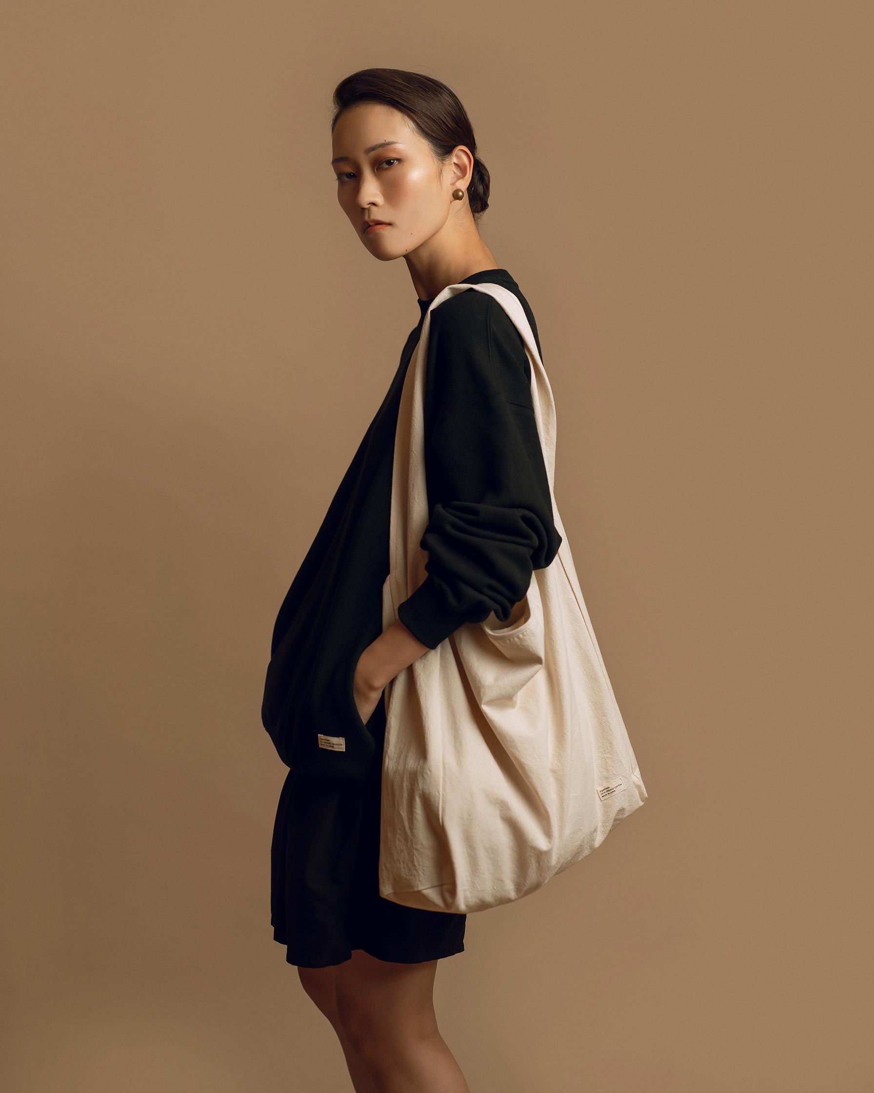 ORGANIC COTTON CANVAS MARCHE BAG KINARI