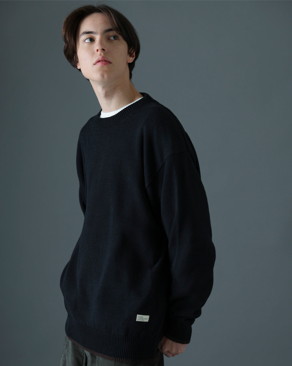 ORGANIC COTTON LINKING CREWNECK KNIT