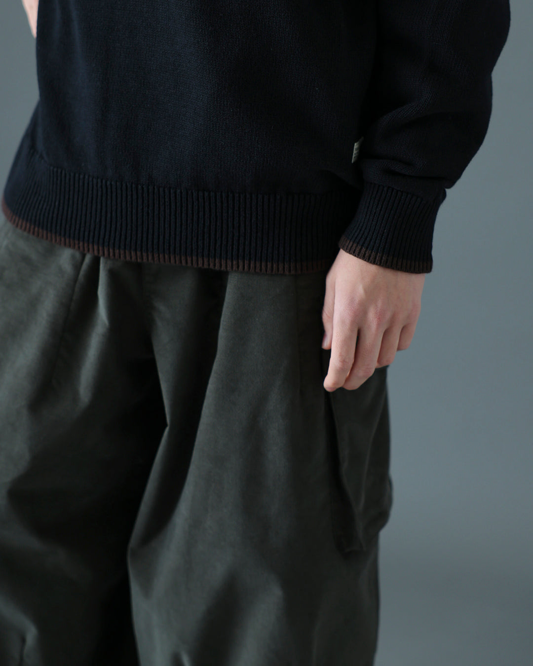 ORGANIC COTTON LINKING CREWNECK KNIT