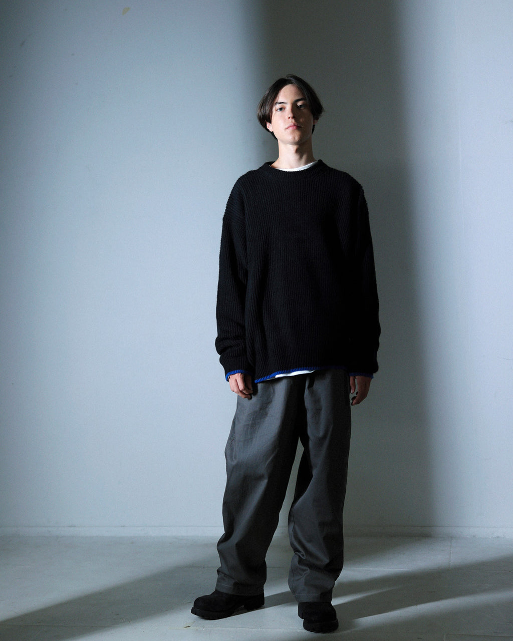 ORGANIC COTTON TWILL EASY PANTS / GREY