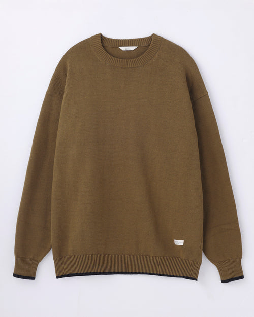 ORGANIC COTTON LINKING CREWNECK KNIT
