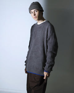 ORGANIC COTTON VERY SOFT ROLL BEANIE / GARGOYLE
