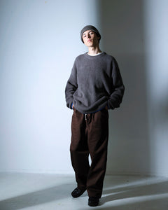 ORGANIC COTTON LINKING MOHAIR KNIT / GARGOYLE