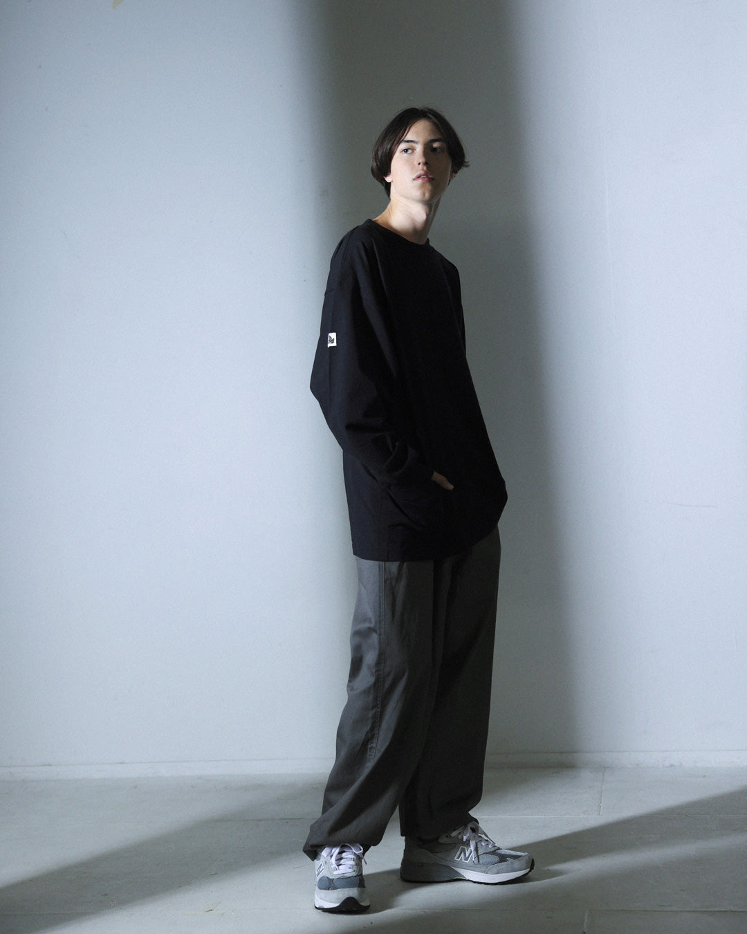 ORGANIC COTTON TWILL EASY PANTS / GREY
