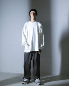 ORGANIC COTTON CHILL POCKET LONG TEE / WHITE