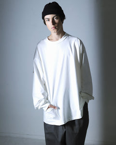 ORGANIC COTTON CHILL POCKET LONG TEE / WHITE