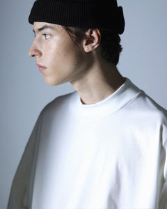 ORGANIC COTTON VERY SOFT ROLL BEANIE / BLACK