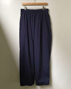 ORGANIC COTTON BROADCLOTH EASY PANTS / NAVY