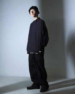 ORGANIC COTTON TWILL EASY PANTS / BLACK
