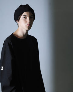 ORGANIC COTTON VERY SOFT KNIT TAM / BLACK
