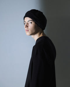 ORGANIC COTTON VERY SOFT KNIT TAM / BLACK