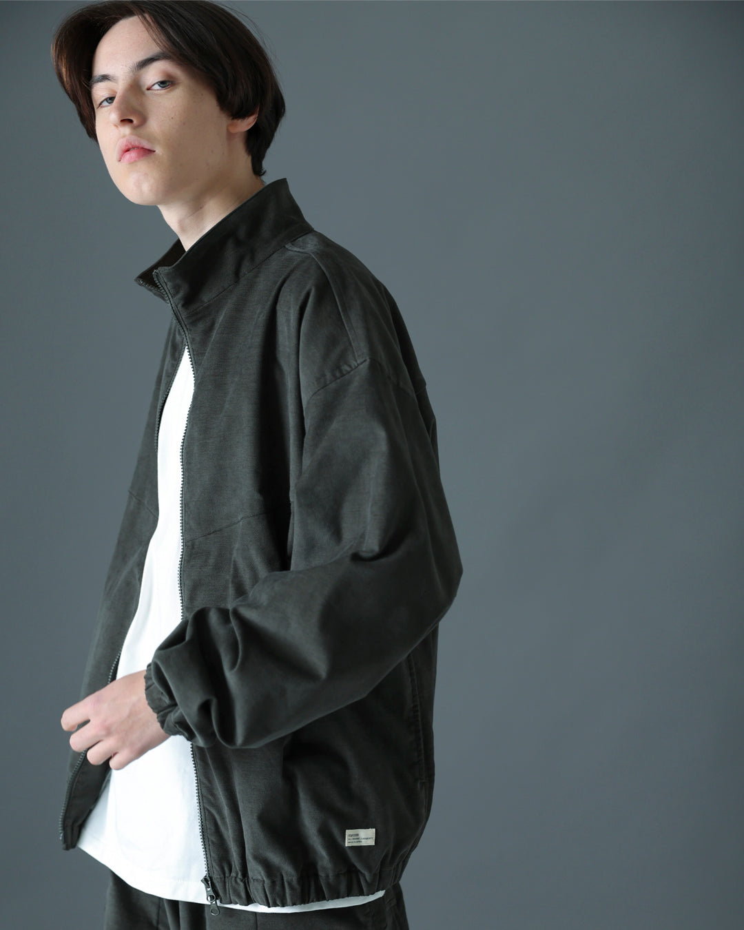 ORGANIC COTTON VELVETEEN TRACK JACKET