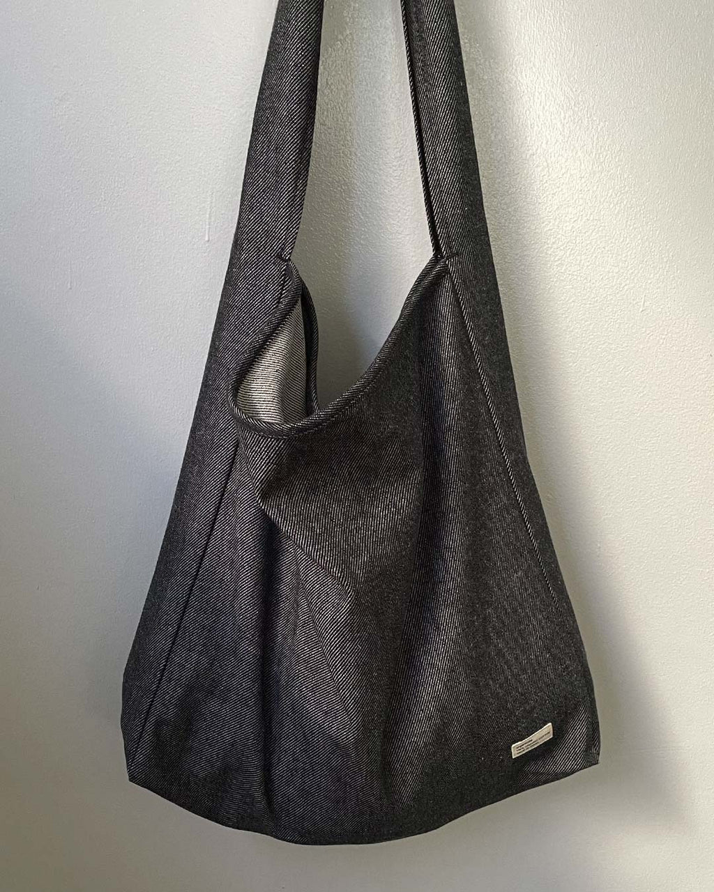 ORGANIC COTTON DENIM MARCHE BAG / BLACK