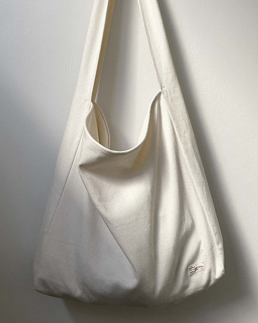 ORGANIC COTTON DENIM MARCHE BAG / WHITE