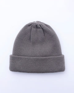 ORGANIC COTTON VERY SOFT ROLL BEANIE / GARGOYLE