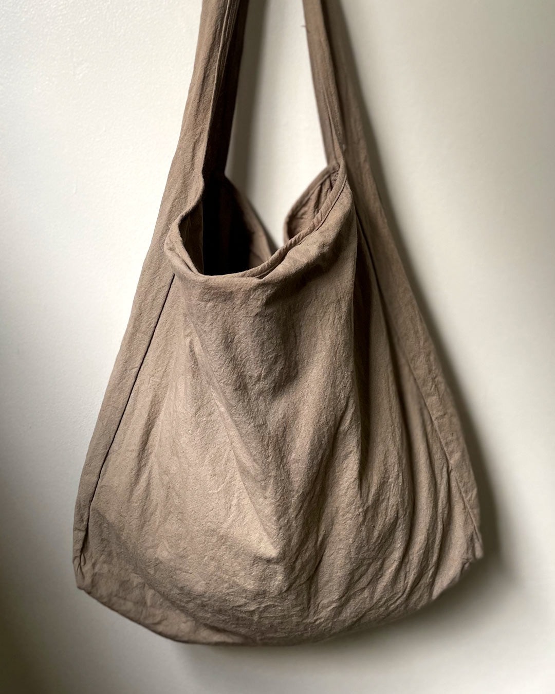 ORGANIC COTTON CANVAS MARCHE BAG 草木染め/琵琶の葉