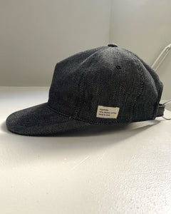 ORGANIC COTTON DENIM 5-PANEL CAP / BLACK