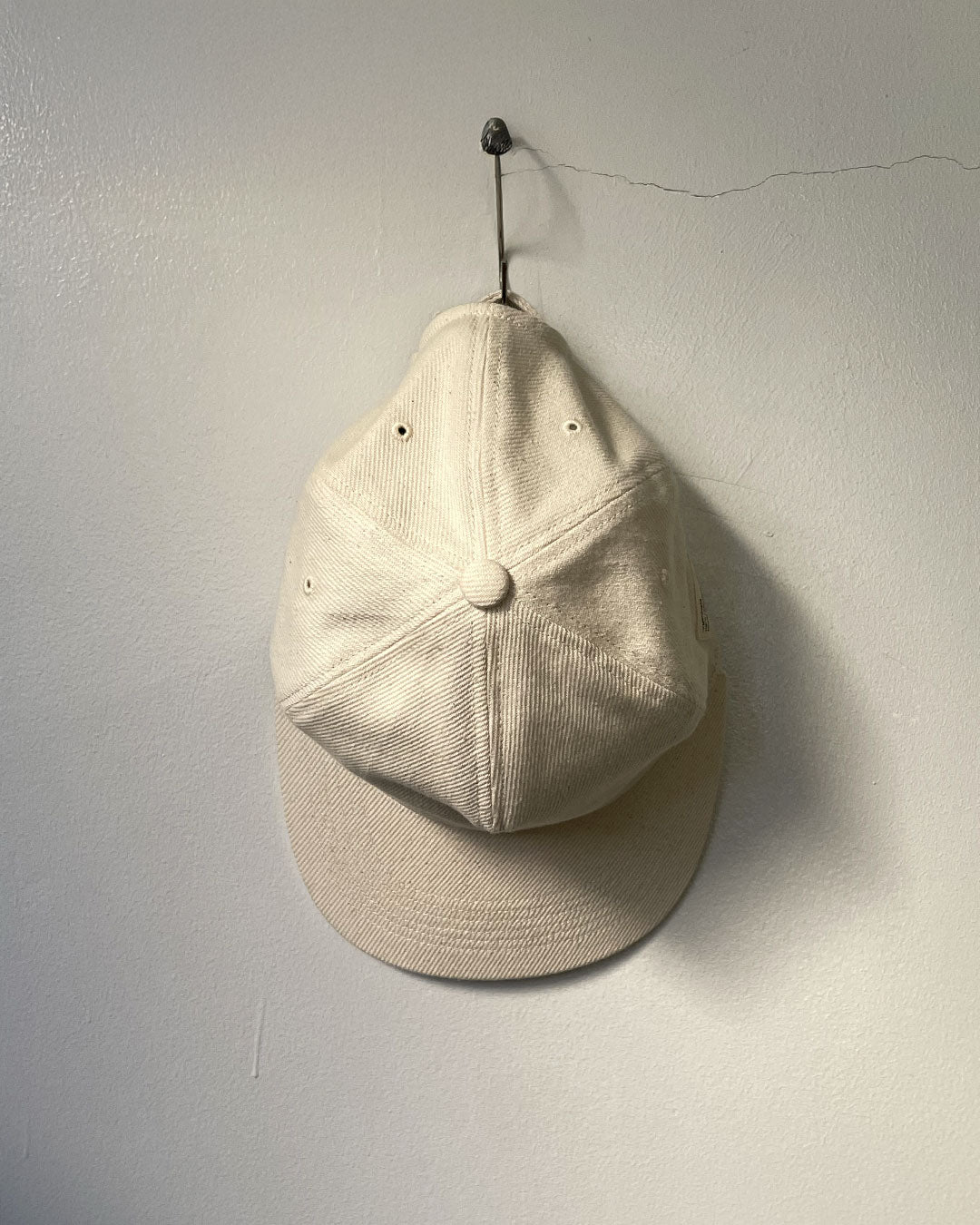 ORGANIC COTTON DENIM 5-PANEL CAP / WHITE