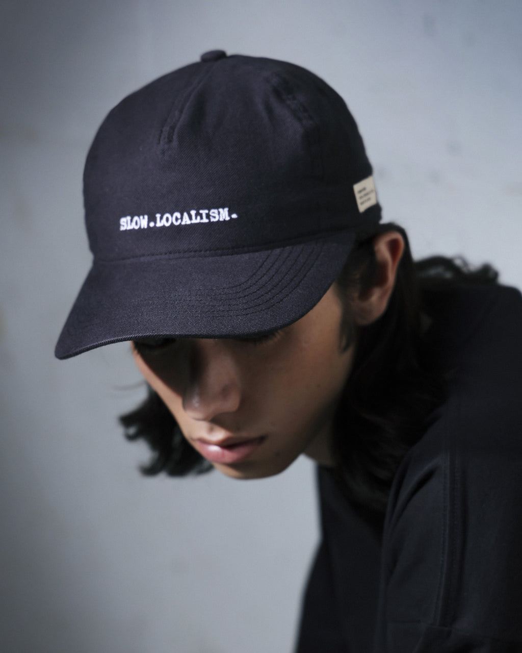 ORGANIC COTTON FLANNEL 5-PANEL CAP BLACK