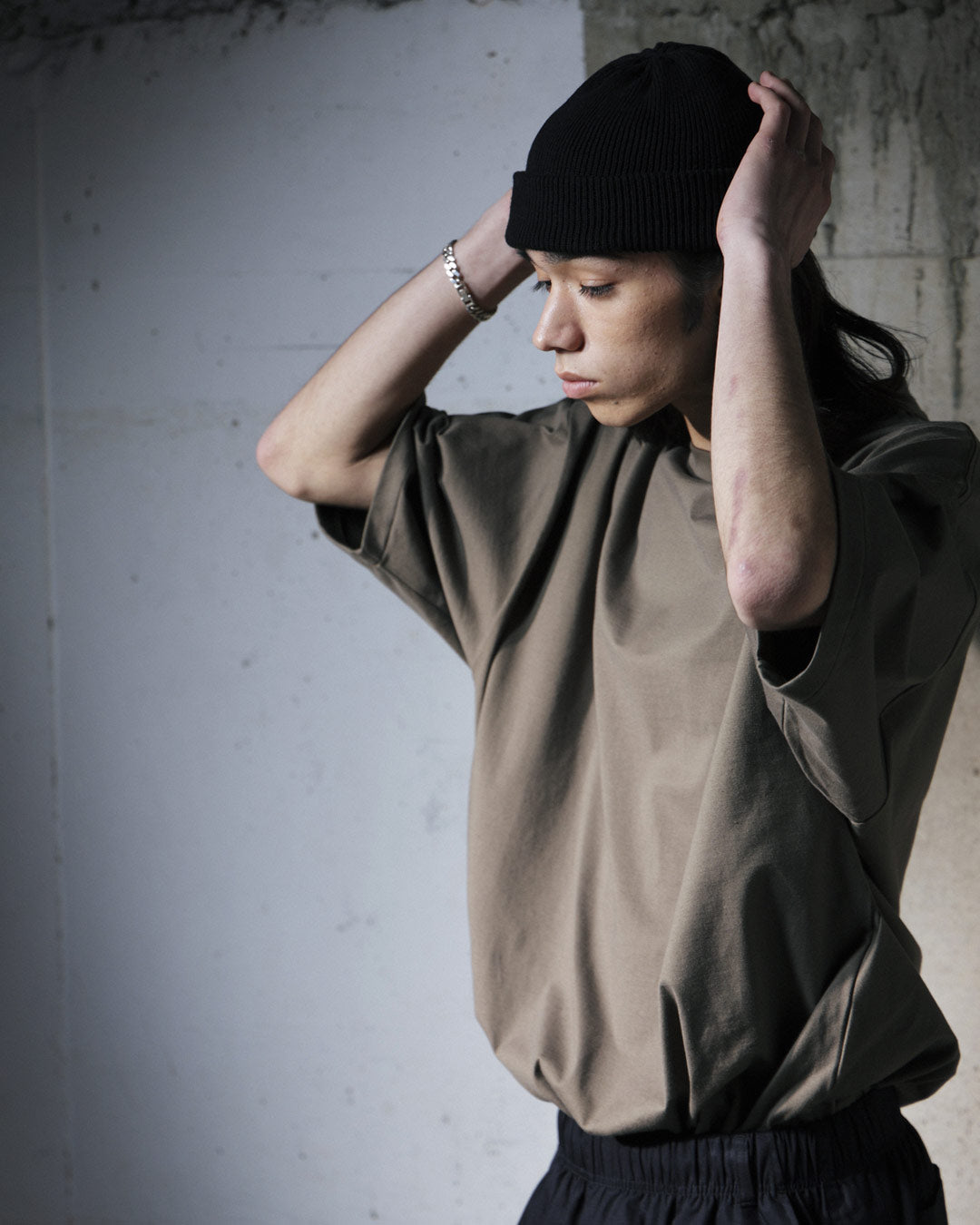 ORGANIC COTTON VERY SOFT ROLL BEANIE BLACK
