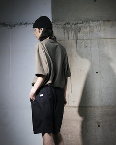 ORGANIC COTTON BROADCLOTH EASY SHORTS / BLACK