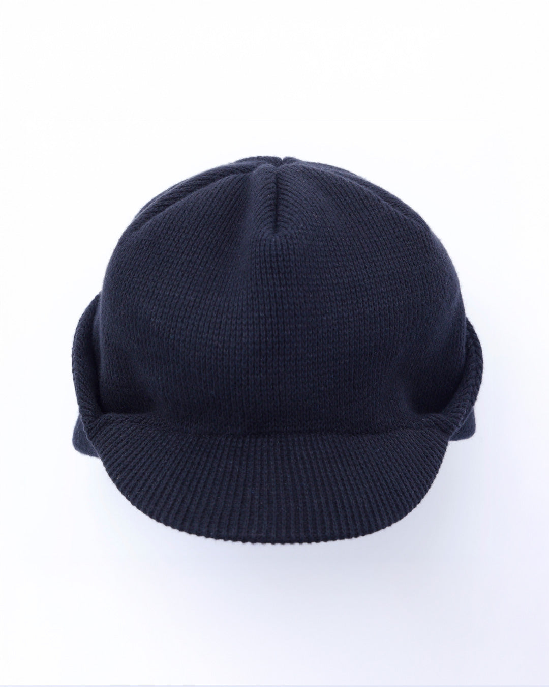 ORGANIC COTTON EARFLAP KNIT CAP / BLACK