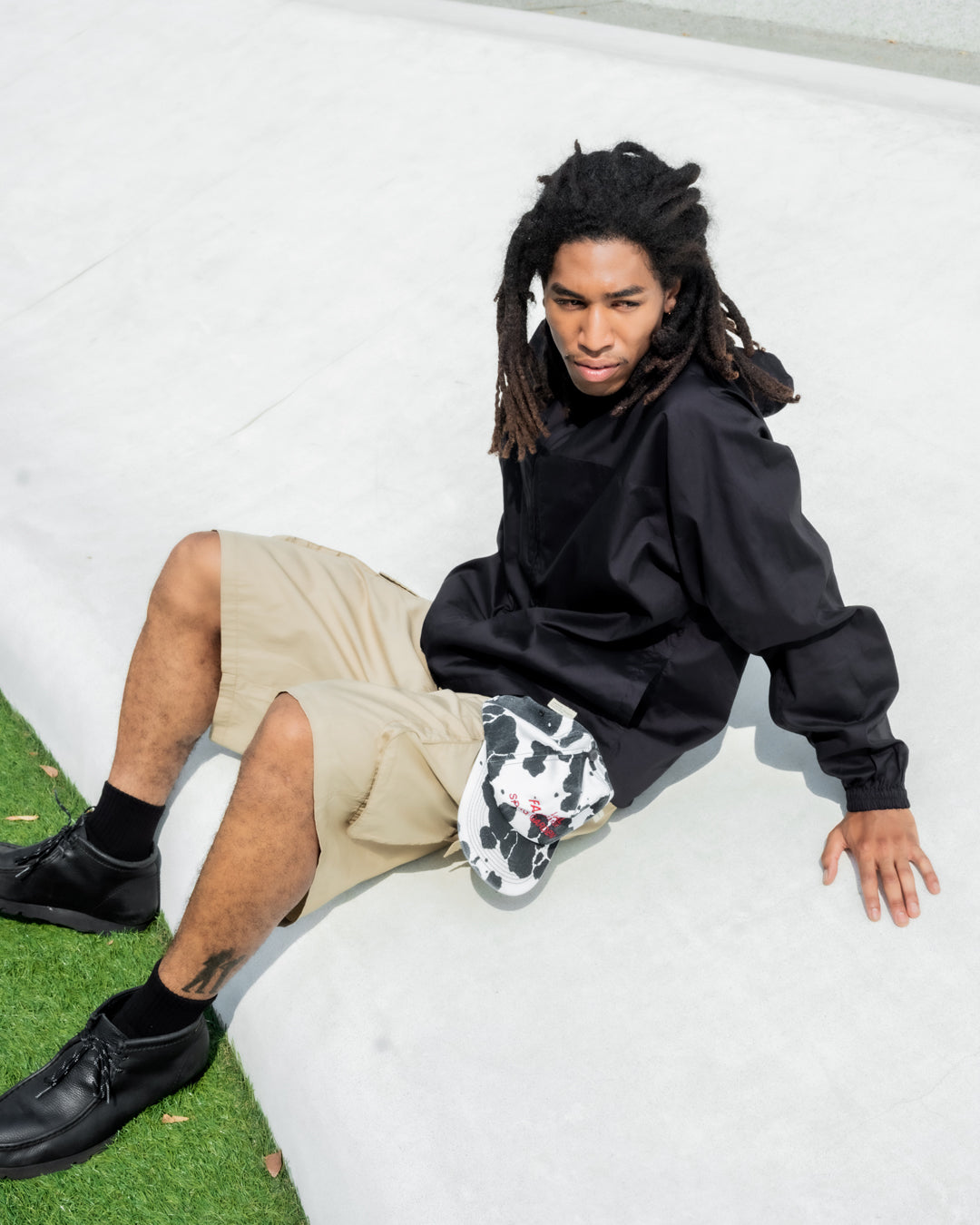 ORGANIC COTTON BROADCLOTH CARGO SHORTS / 3 COLORS
