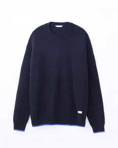 ORGANIC COTTON LINKING  MOHAIR KNIT / BLACK