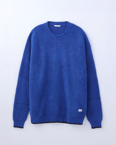 ORGANIC COTTON LINKING MOHAIR KNIT / O.BLUE