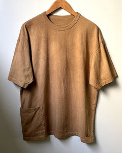 ORGANIC COTTON POCKET TEE  草木染め/胡桃