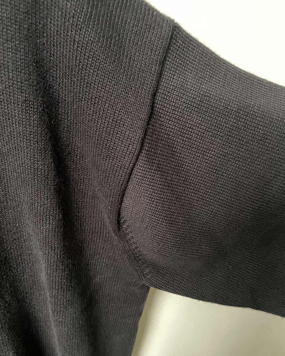 ORGANIC COTTON LINKING CREWNECK SWEATER BLACK