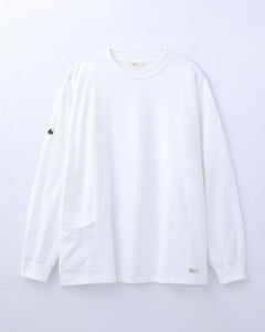 ORGANIC COTTON CHILL POCKET LONG TEE / WHITE