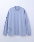 ORGANIC COTTON CHILL MOCKNECK POCKET LONG TEE / BLUE