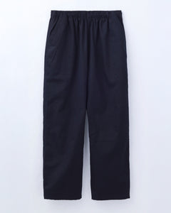 ORGANIC COTTON TWILL EASY PANTS / BLACK