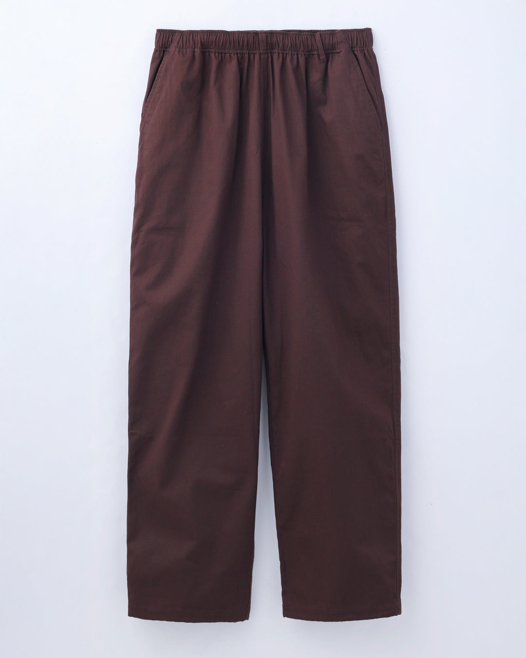 ORGANIC COTTON TWILL EASY PANTS / BROWN