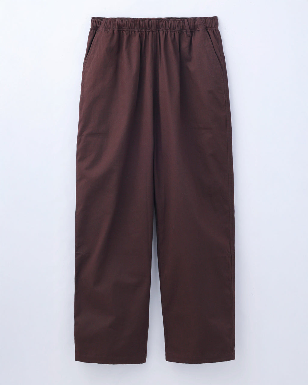 ORGANIC COTTON TWILL EASY PANTS / BROWN