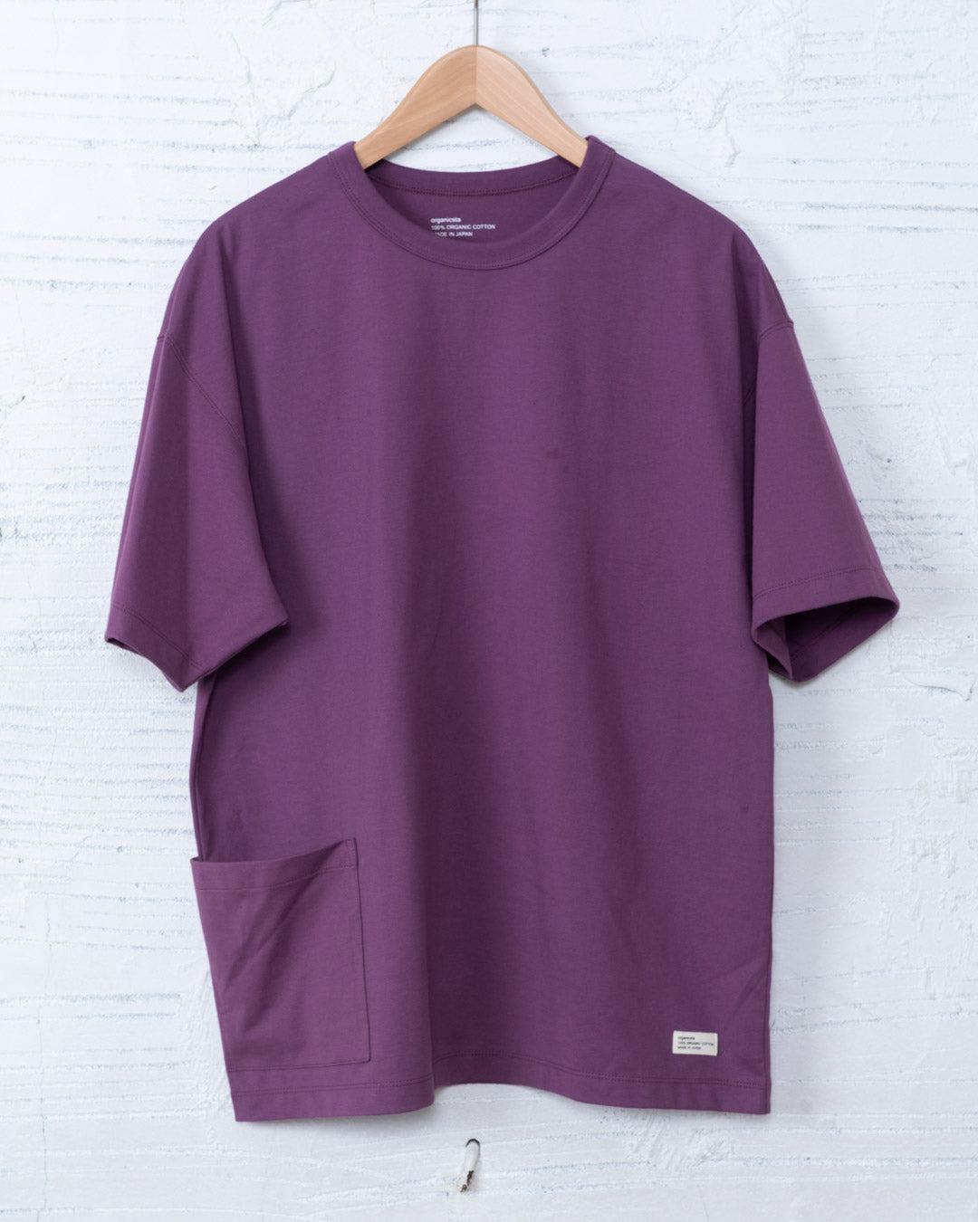 7.4oz ORGANIC COTTON SUPER SOFT POCKET TEE BURGUNDY