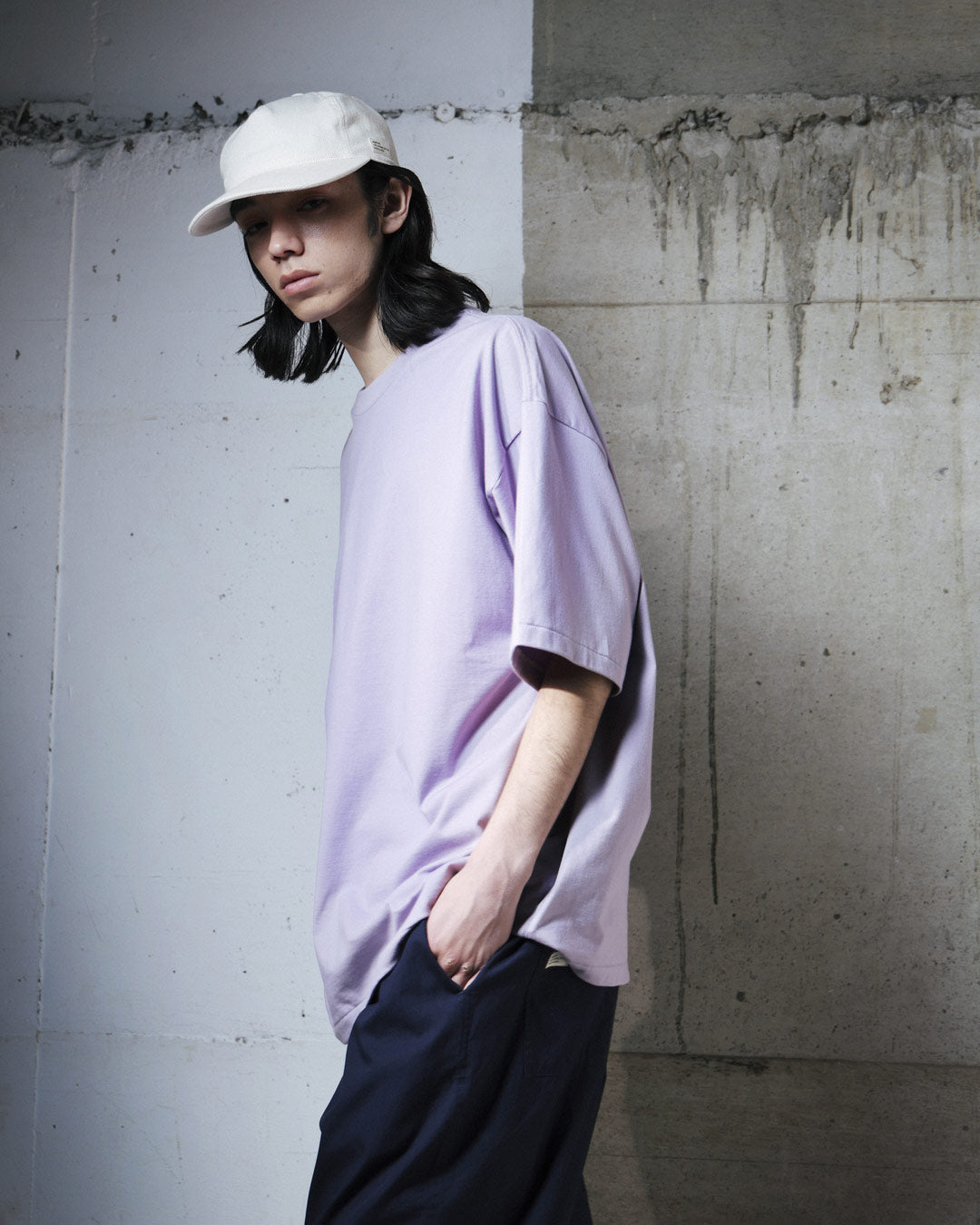 ORGANIC COTTON BROADCLOTH EASY PANTS / NAVY