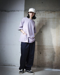 ORGANIC COTTON BROADCLOTH EASY PANTS / NAVY