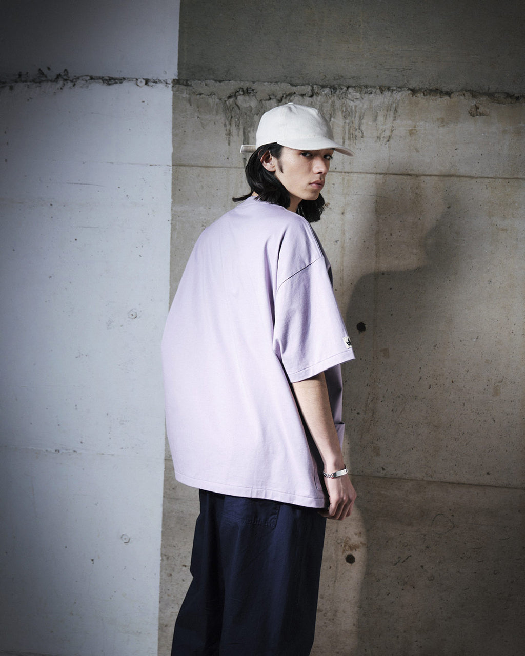 ORGANIC COTTON DENIM 5-PANEL CAP / WHITE