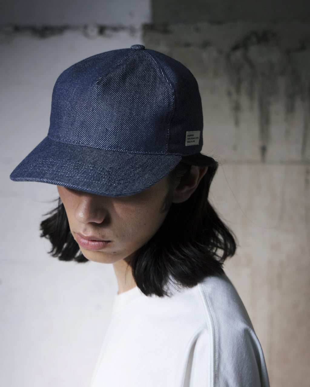 ORGANIC COTTON DENIM 5-PANEL CAP / NAVY
