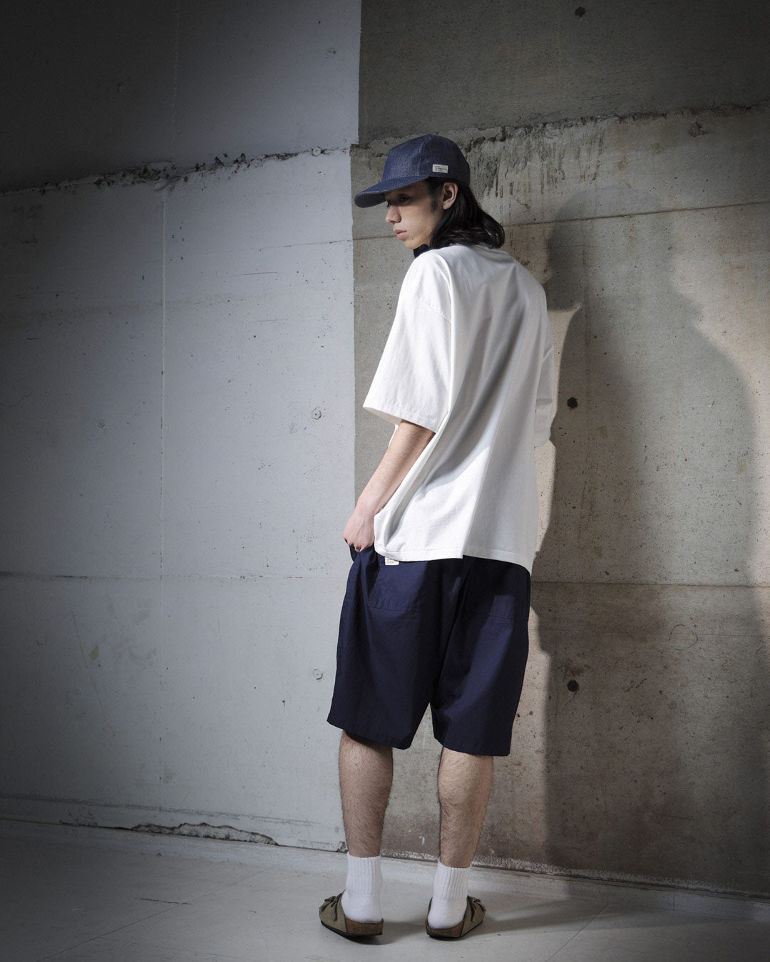 ORGANIC COTTON DENIM 5-PANEL CAP / NAVY